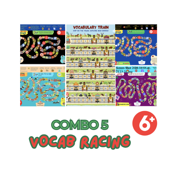 Combo 5 VOCAB RACING (5 CHỦ ĐỀ, 6+ tuổi)